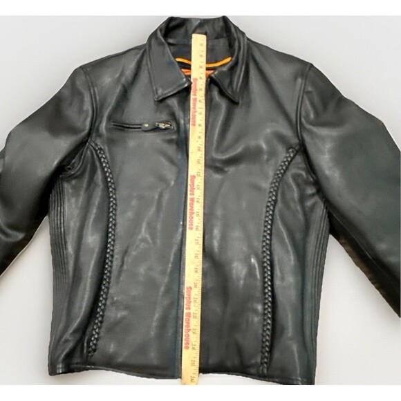 Milwaukee Leather Women’s M Black Motorcycle Jacket Zip-Out Liner Braided Sides - Picture 7 of 16